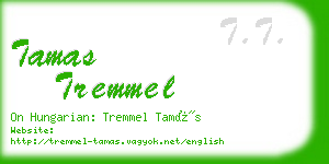 tamas tremmel business card